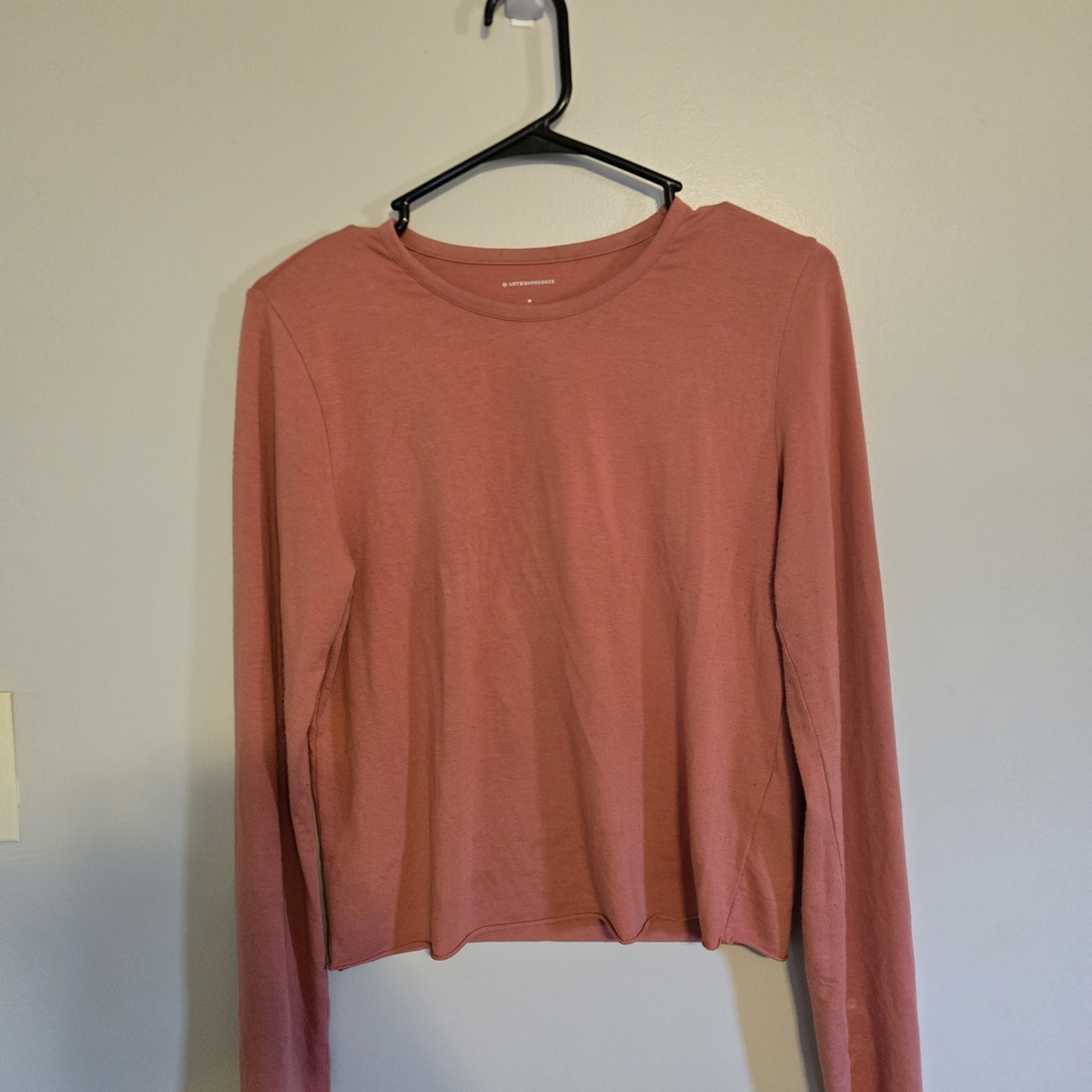 Anthropologie Coral Long Sleeve Everyday Basic Size MEDIUM